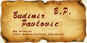 Budimir Pavlović vizit kartica